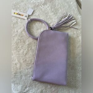 Purple Tassel Women's Bag - vegan leather